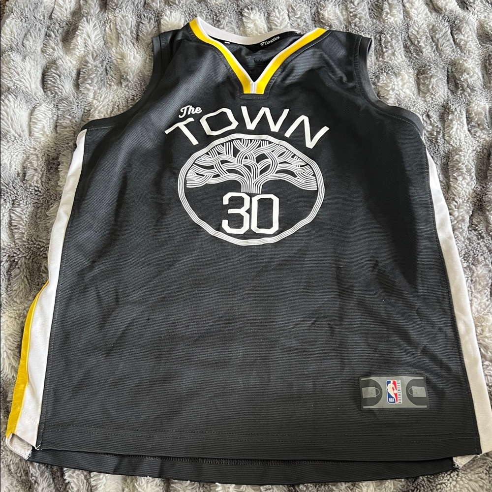 The Town #30 Curry Black Basketball Jersey